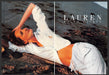 Ralph Lauren Saffron Aldridge 1990s Print Advertisement (2 pg) 1999 Bare Midriff Fetch-the-Paper