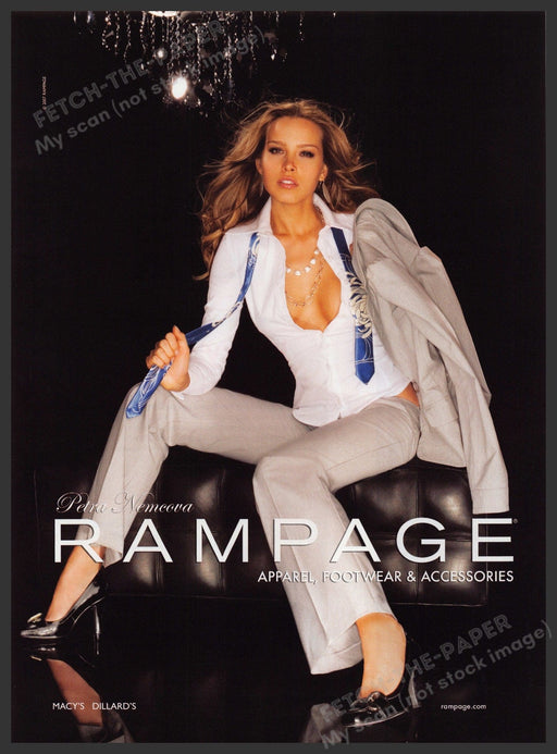 Rampage Clothing Petra Nemcova 2000s Print Advertisement 2007 Fetch-the-Paper