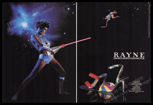 Rayne Shoes 1980s Print Advertisement (2 pages) 1982 Out of this World British Fetch the Paper!