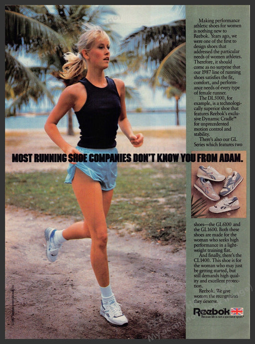 Reebok DL5000 1980s Print Advertisement 1987 "Don't know you from Adam" Reebok DL5000