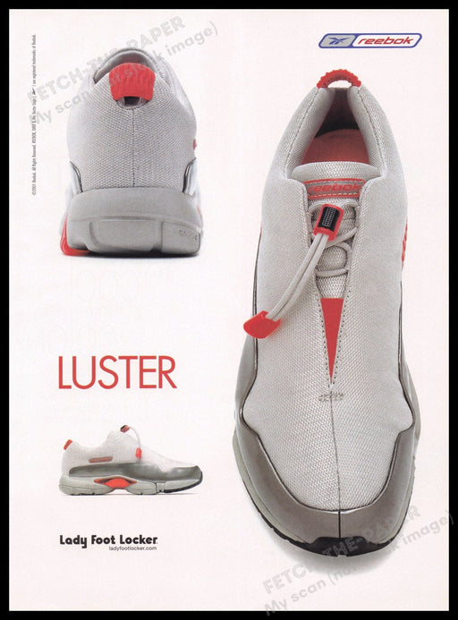 Reebok Shoes Luster 2000s Print Advertisement Ad 2000 Fetch the Paper!