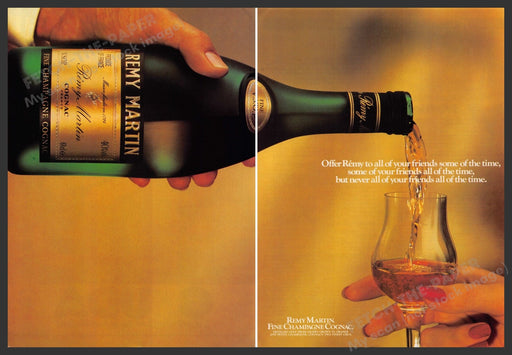 Remy Martin Champagne Cognac 1980s Print Advertisement Ad (2 pages) 1982 Fetch the Paper!