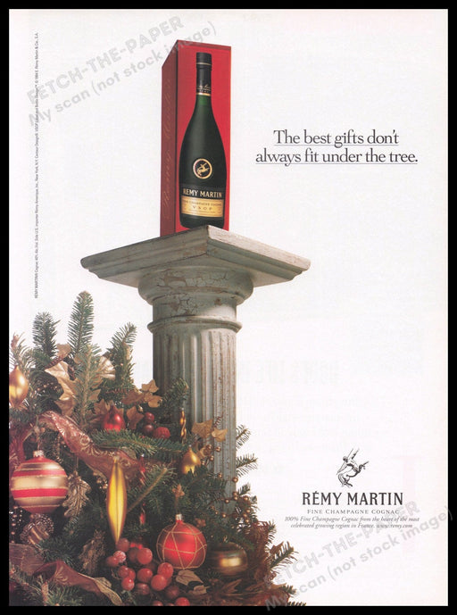 Remy Martin Champagne Cognac 1990s Print Advertisement Ad 1997 The Best Gift Fetch the Paper!