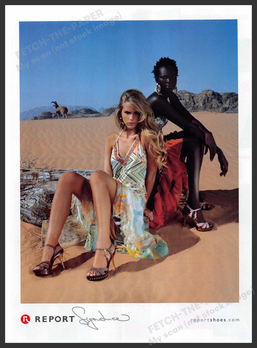 Report Shoes 2000s Magazine Print Advertisement 2006 Legs Beach Sand Footwear Report Footwear