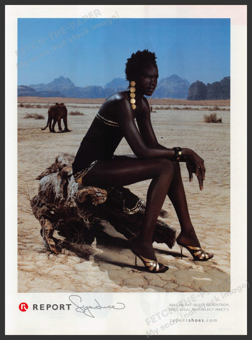 Report Shoes 2000s Print Advertisement Ad 2006 Long Legs Africa Elephant Fetch the Paper!
