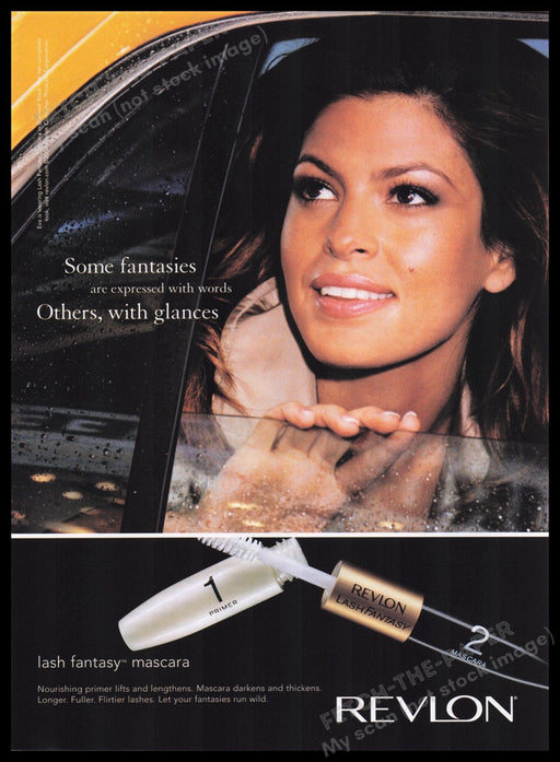 Revlon Eva Mendes 2000s Print Advertisement Ad 2004 Cosmetics Fetch the Paper!