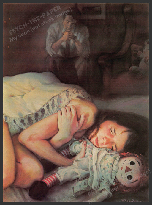 Rob Sauber Artist 1980s Magazine Illustration 1984 Anguished Child Rob Sauber