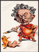 Robert Grossman Magazine Illustration 1970s Vintage Print 1973 Pen Roman Fetch the Paper!