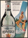 Ronrico 1980s Print Advertisement 1981 Couple in Ocean Rum Puerto Rico Fetch-the-Paper