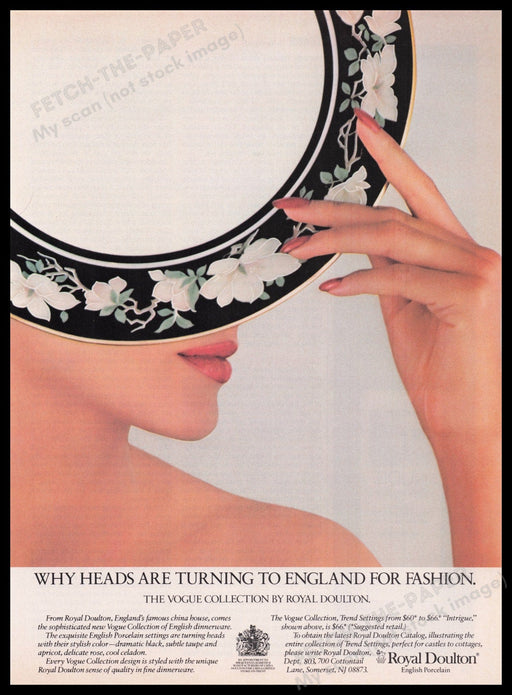 Royal Doulton 1980s Print Advertisement Ad 1985 Fetch the Paper!