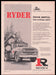 Ryder Truck Rental Logging Trees 1950s Print Advertisement Ad 1959 Fetch the Paper!