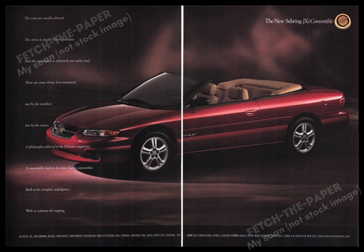 Saab jXi Convertible Car 1990s Print Advertisement (2 pages) 1996 Fetch the Paper!