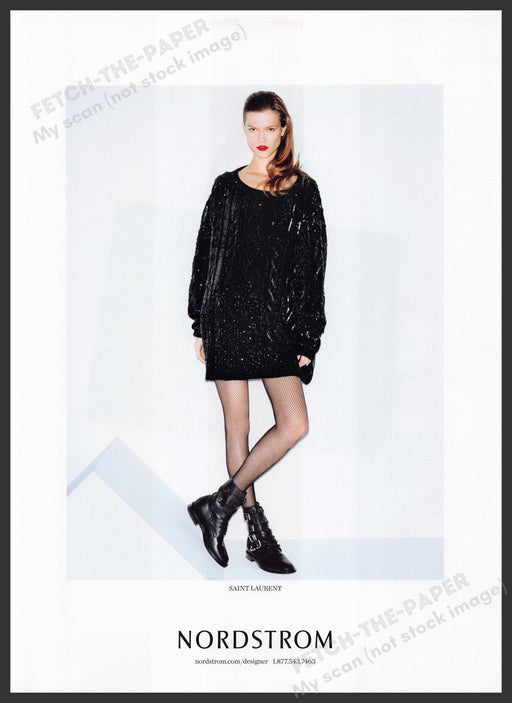 Saint Laurent Shoes 2000s Print Advertisement Ad 2013 Legs Fish Net Fetch the Paper!