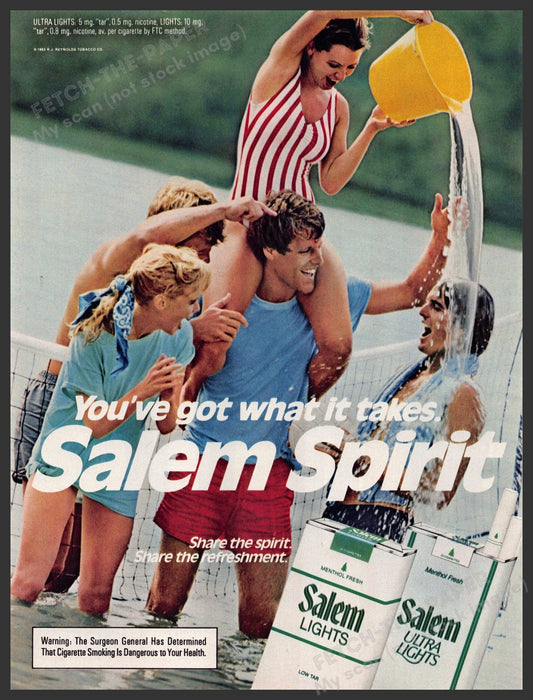 Salem Spirit 1980s Print Advertisement Ad 1983 Friends Lake Water Bucket Salem Spirit