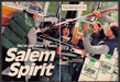 Salem Spirit Cigarettes 1980s Print Advertisement (2 page) 1984 Skiing Fetch-the-Paper