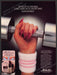 Salle "10" Strong Nails 1980s Print Advertisement 1986 Hand Weight Dumbell Fetch-the-Paper