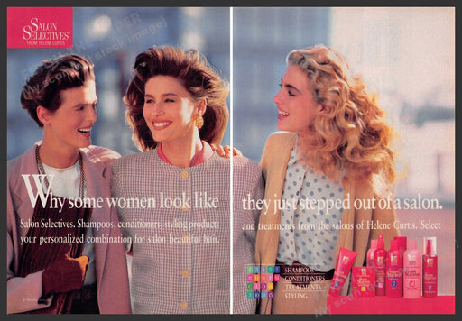 Salon Selectives 1990s Print Advertisement (2 pages) 1990 Working Women Salon Selectives