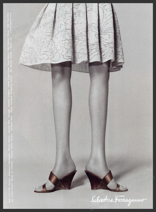 Salvatore Ferragamo 2000s Print Advertisement Ad 2006 Legs Skirt First Position Salvatore Ferragamo