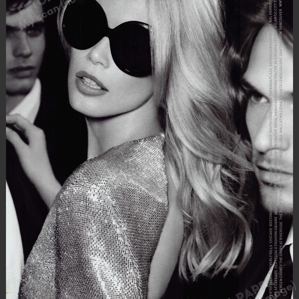 Salvatore Ferragamo Claudia Schiffer 2007 Sunglasses Ad 