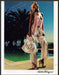 Salvatore Ferragamo Claudia Schiffer 2000s Print Advertisement Ad 2009 Poolside Fetch-the-Paper