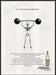 Sanfaustino Calcium Water 2000s Print Advertisement 2004 Skeleton Barbell Weight Fetch-the-Paper