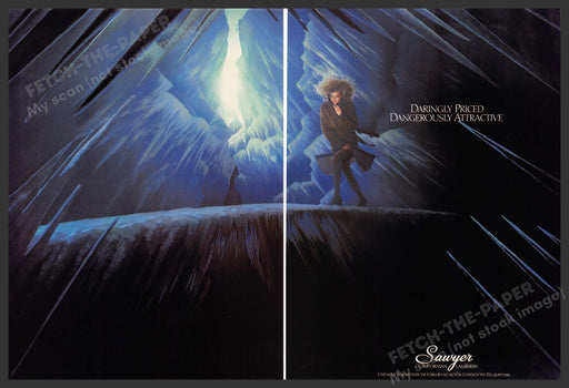 Sawyer Californian Lambskin Coat 1980s Print Advertisement (2 pages) 1982 Fetch the Paper!