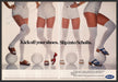Scholl Shoes Sandals 1970s Print Advertisement (2 pages) 1977 Team Legs Socks Fetch-the-Paper