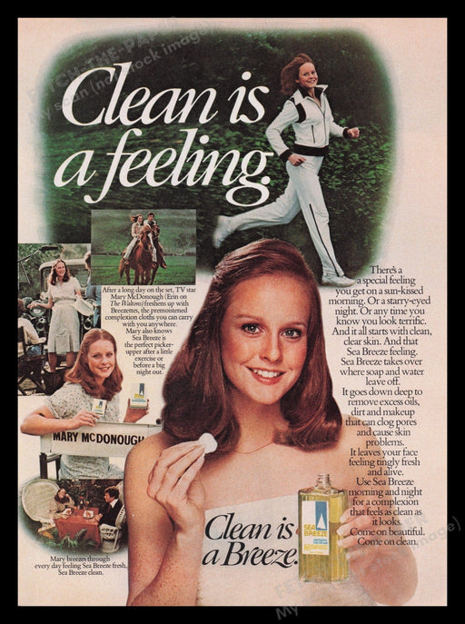 Sea Breeze 1970s Print Advertisement Ad 1978 Mary McDonough Actress Fetch the Paper!