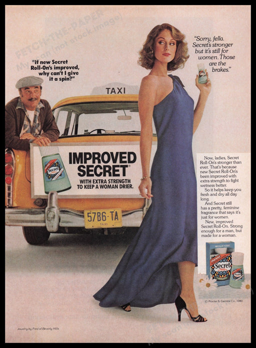 Secret 1980s Print Advertisement Ad 1981 Fetch the Paper!