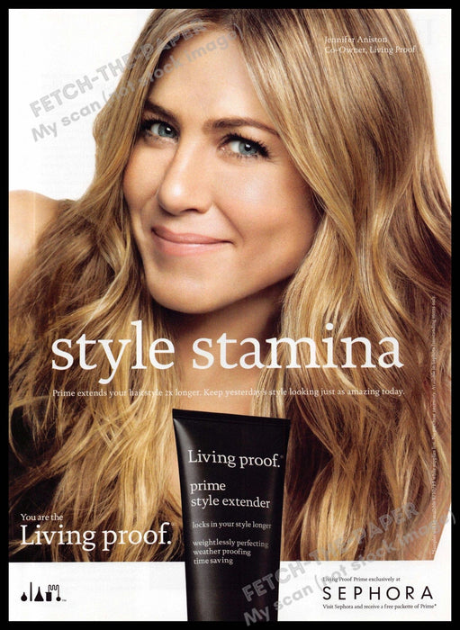 Sephora Hair 2010s Magazine Print Ad 2013 Jennifer Aniston "Style Stamina" Sephora
