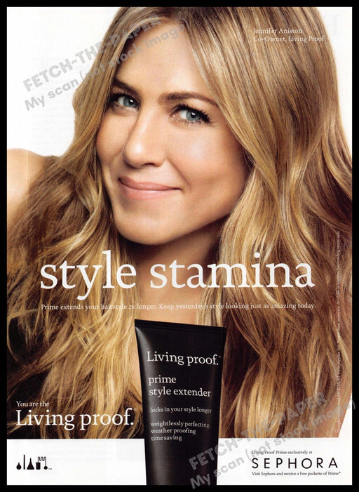 Sephora Hair 2010s Magazine Print Ad 2013 Jennifer Aniston "Style Stamina" Sephora