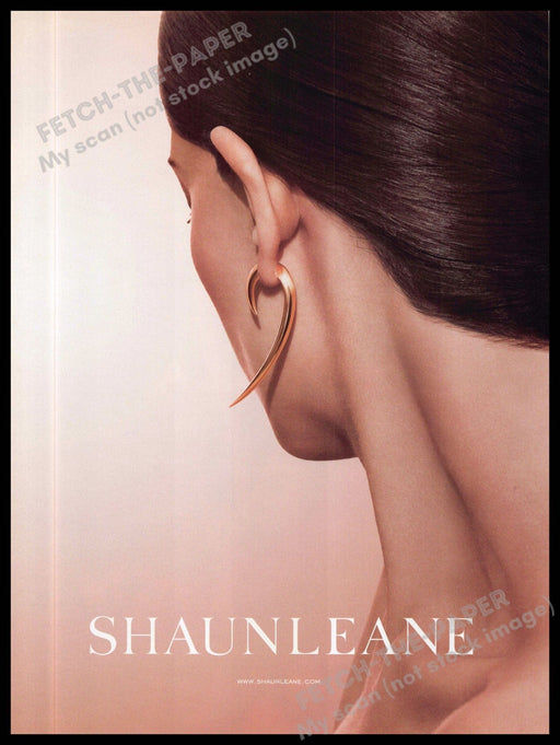 Shaune Leane 2010s Magazine Print Ad 2015 Neck Jewelry U.K. Shaune Leane