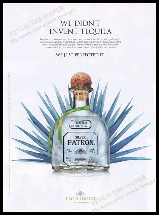 Silver Patron 2000s Print Advertisement Ad 2017 Fetch the Paper!