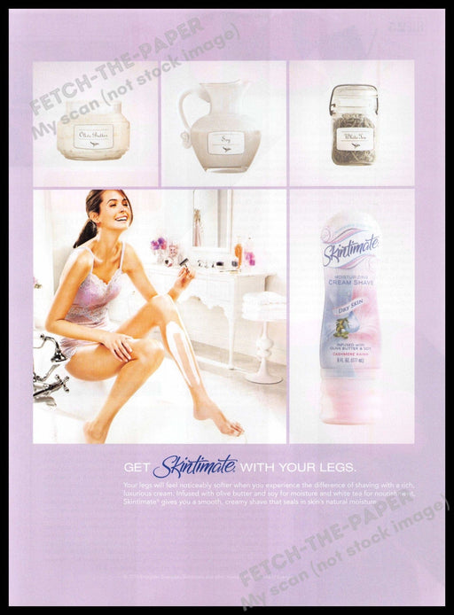 Skintimate 2010s Print Advertisement 2010 Legs Shaving Bathroom Skintimate