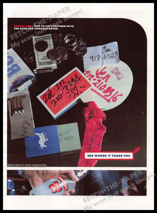 Smirnoff 2000s Print Advertisement 2001 "See where it takes you" Smirnoff