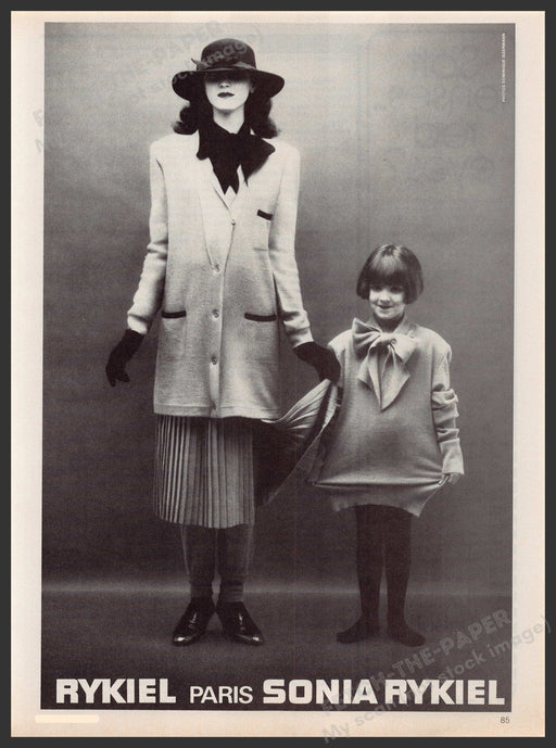 Sonia Rykiel Clothing 1980s Print Advertisement Ad 1981 Mom Daughter Fetch-the-paper.com