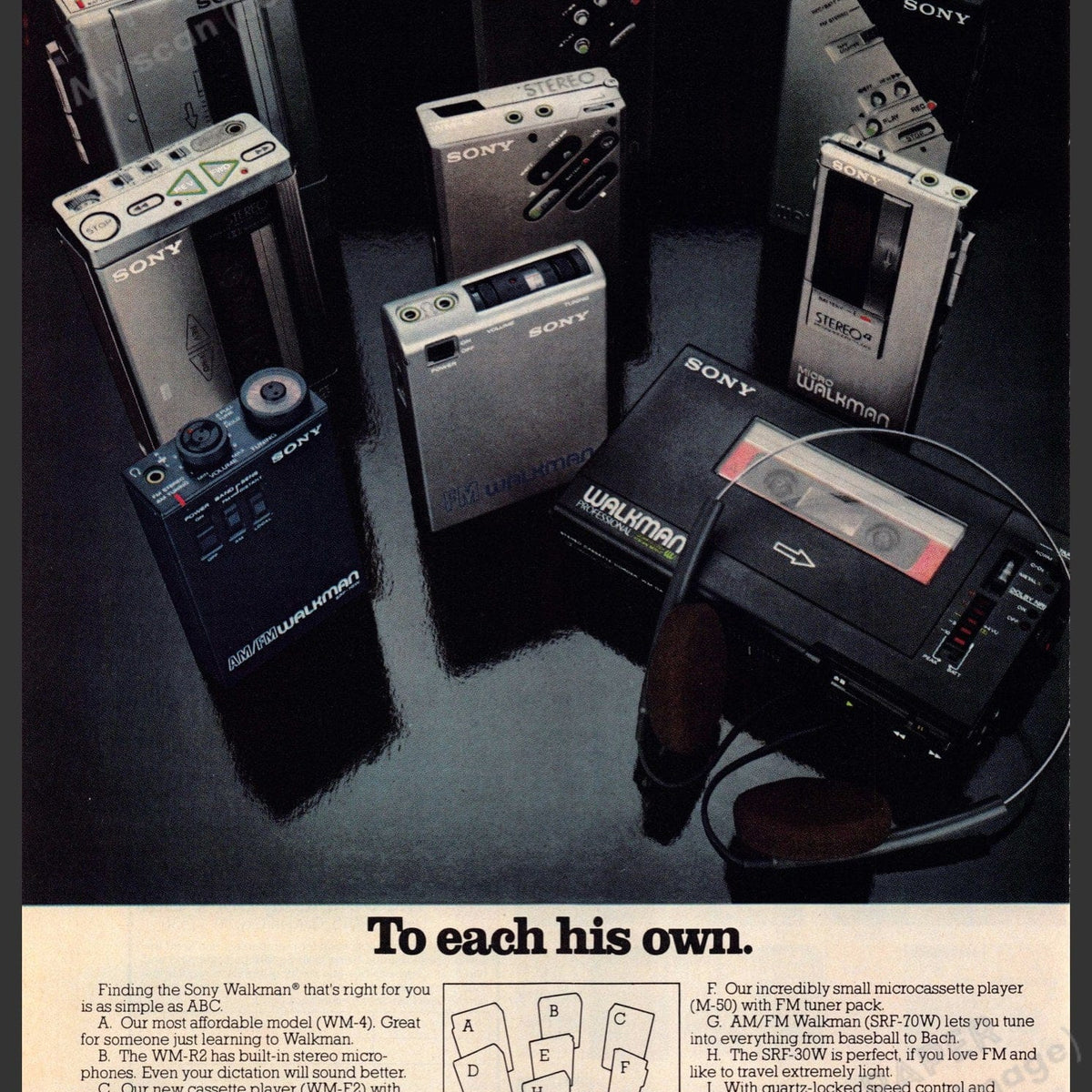 Paper Walkman Original 1982 Sony Walkman Print Ad - Vintage Collectible — Fetch-the-Paper