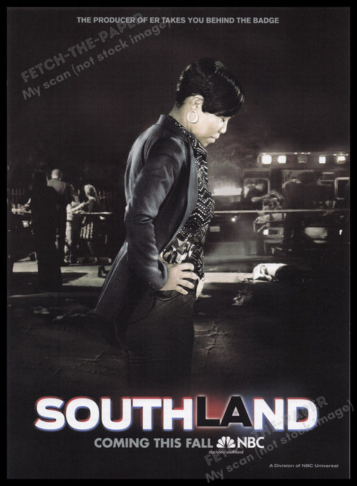 Southland NBC T.V. Show 2000s Print Advertisement Ad 2009 Fetch the Paper!