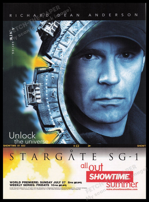 Stargate SG-1 T.V. Show Promo 1990s Print Advertisement Ad 1997 Fetch the Paper!