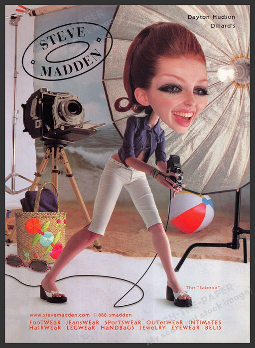 Steve Madden 2000s Magazine Print Advertisement 2000 The "Sabena" Photographer Steve Madden