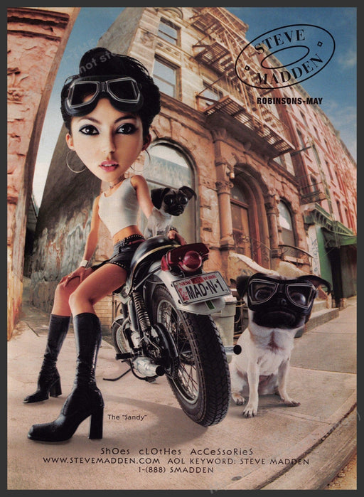 Steve Madden The "Sandy" 2010s Print Advertisement Ad 2010 Pug Dog Fetch-the-Paper