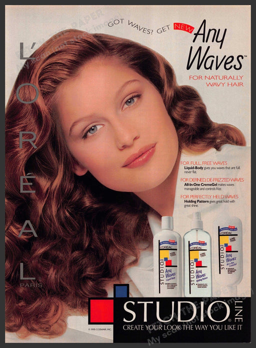Studio Line 1990s Print Advertisement 1995 Laetitia Casta  (Not the product) Studio Line