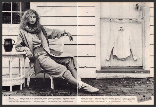Stuffed Shirt 1980s Print Advertisement (2 pages) 1984 Relaxed Model Chair Stuffed Shirt