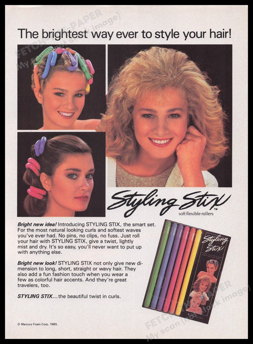 Styling Stix 1980s Print Advertisement Ad 1985 Fetch the Paper!
