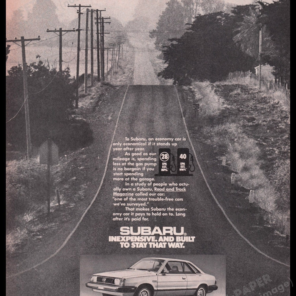 Subaru Advertisement Vintage 1981 Subaru Economy Car Print Ad - Reliable & Economical ...