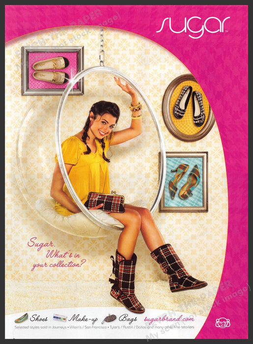 Sugar Shoes 2000s Print Advertisement 2007 Legs Girl Hanging Bubble Chair Sugar Brand