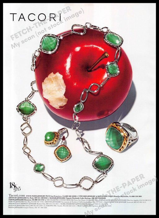 Tacori Jewelry 2010s Magazine Print Ad 2011 Bite of the Apple Green Forbidden Tacori