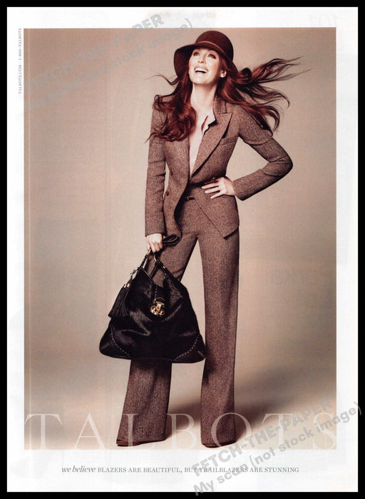 Talbots 2010s Magazine Print Ad 2011 Julianne Moore Actress Blazer Working Woman Talbots