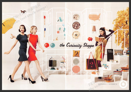 Target Curiosity Shoppe 2010s Print Ad (2 page) 2012 Legs Friends Walking Fetch-the-Paper