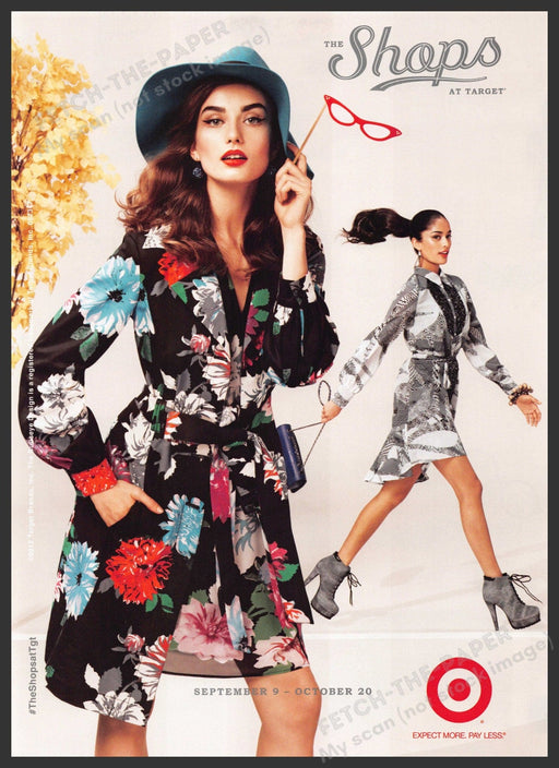 Target The Shops 2010s Print Advertisement 2012 Legs Flowery Flirty Fetch-the-Paper